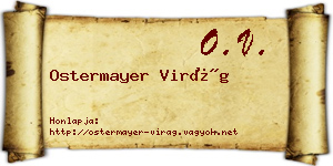 Ostermayer Virág névjegykártya