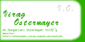 virag ostermayer business card
